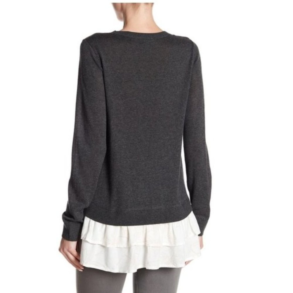 SUSINA Ruffled Twofer Sweater - Picture 2 of 6